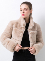 Cappotti in pelliccia sintetica Cappotto invernale a maniche lunghe rosa Capispalla caldi