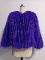 Cappotti in pelliccia sintetica con frange collo gioiello giacca invernale ecologica per donna 2025