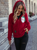 Cappotti in pelliccia sintetica Maniche lunghe Modello natalizio casual Capispalla caldo invernale rosso con cappuccio