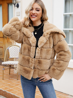 Cappotti in pelliccia sintetica viola senza vita maniche lunghe cappotto in pelle sintetica cappotto invernale