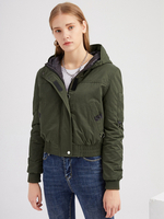 Cappotti invernali Capispalla casual per cappotto invernale a maniche lunghe con cerniera corta gialla