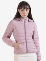 Cappotti invernali Cappotti invernali casual a maniche lunghe con cerniera con cappuccio corti neri