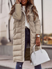 Cappotti invernali Cappotti invernali casual con cappuccio e maniche lunghe con cappuccio lungo color cachi