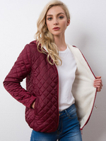 Cappotti invernali Cappotto invernale casual a maniche lunghe con cerniera media bordeaux