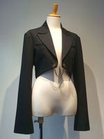 Cappotti Lolita gotici Dettagli in metallo di Natale nero Capispalla Lolita in misto cotone