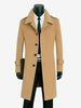 Cappotti lunghi slim fit slim fit cammello chic da uomo