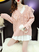Cappotti Sweet Lolita Cappotto a maniche lunghe in poliestere rosa Cappotto invernale Lolita
