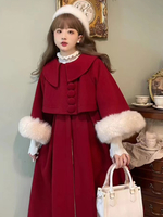 Cappotti Sweet Lolita Cappotto Borgogna Soprabito Poliestere Autunno Lolita Outwears