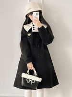Cappotti Sweet Lolita Cappotto Nero Soprabito Poliestere Autunno Lolita Outwears