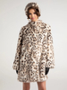Cappotto midi in pelliccia sintetica leopardata per donna 2026