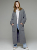 Cardigan lungo con spalle cadenti e coste lunghezza intera maglione da donna