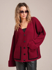 Cardigan oversize con scollo a V e finiture a contrasto per lautunno 2026