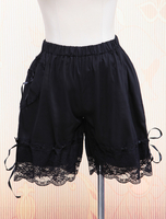 Carina cotone pizzo nero Lolita Bloomers