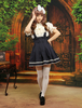 Carino Multi colore manica corta cotone Blend abiti Lolita