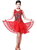 Carnevale Abiti da ballo latino Costume da ballo ballerino latino di balze a strati con frange Seuiqn Halloween