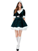 Carnevale Abito di Natale in tessuto verde in poliestere da donna Halloween