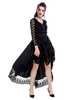 Carnevale Abito retrò vittoriano Costume Medievo rinascimentale in pizzo con scollo a V Royal Women Black Gown Costume Halloween