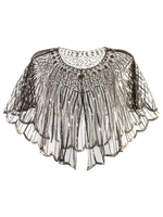 Carnevale Anni 1920 Great Gatsby Accessory Paillettes Flapper Cape Coat Champagne Accessori costume retrò Halloween