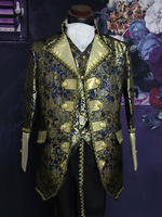 Carnevale Barocco Multicolor stampa sintetica cappotto Costume Halloween