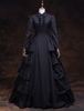 Carnevale Black Retro Costume Victorian Dress Ruffles Women Masquerade Ball Gowns Royal Vintage Costumes Costume Halloween