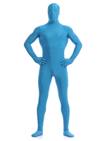 Carnevale Blu Lycra Spandex Zentai tuta per gli uomini Halloween