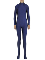 Carnevale Blu marino Zentai Slim Fit tuta Spandex per le donne Halloween