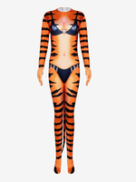 Carnevale Body con Motivo Tigre Costume Orc Halloween Palco