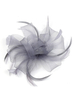Carnevale Copricapo grigio Fascinator Feather Women Vintage Costume Accessories Costume Halloween