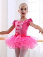 Carnevale Costume da ballo balletto elegante Allenamento ballerina per bambini monocolore abito con fiocchi Halloween