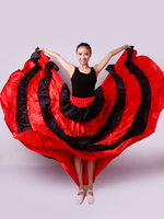 Carnevale Costume da ballo Paso Doble Gonna flamenco Rosso Corrida spagnola Prestazioni Bottom Halloween
