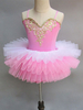 Carnevale Costume da ballo per balletto Vestito da ballerina con ricami rosa Halloween