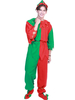 Carnevale Costume da elfo natalizio a contrasto di colore da uomo a 4 pezzi Costume Halloween