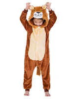 Carnevale Costume da Halloween per animali da notte per mascotte in pigiama di flanella con pigiama di tutina per bambini Lion Kigurumi Halloween