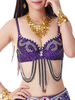 Carnevale Costume da performance di donne sexy con frange di perline di gemme e reggiseno di danza del ventre Halloween