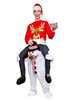 Carnevale Costume da Pupazzo di Neve Carry Me Natale 2022 Piggyback Unisex Adulti Flanella Divertente Giro Oktoberfest Su Costumi Costume Halloween