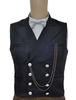 Carnevale Costume di gilet di Steampunk nero doppiopetto Halloween