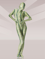 Carnevale Costume di Zentai Lycra mimetico di oliva verde al corpo intero unisex Halloween
