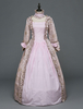 Carnevale Costume retrò di Halloween Abito vittoriano rosa Abito da ballo in stile rococò stampato abito manica lunga vintage Halloween