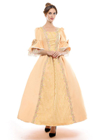 Carnevale Costume rinascimentale medievale Princess Royal Rapunzel Cosplay Halloween Pink Vintage Dresses Halloween