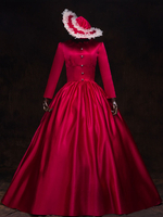 Carnevale Costume vittoriano rosso Costume retrò Costume da ballo barocco in maschera da uomo in stile vintage Costume Halloween