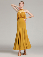 Carnevale Costumi da ballo da ballo Abito da sirena con volant in seta Abito da ballo in tulle con patch in tulle Halloween