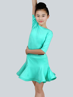 Carnevale Costumi da ballo latino americano bambina lycra spandex interpretazione abito monocolore Halloween