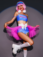 Costumi di danza jazz Gonna divisa in poliestere da donna Top da ballo