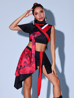 Costumi di danza jazz Gonna divisa in poliestere da ragazza Top da ballo