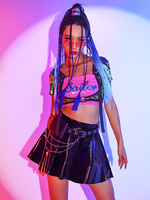 Costumi di danza jazz Gonna superiore in poliestere da donna Abbigliamento da ballo