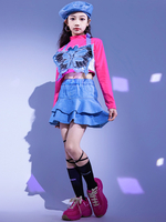 Costumi di danza jazz Gonna superiore in poliestere da ragazza Abbigliamento da ballo