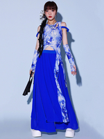 Costumi di danza jazz Guanti da donna in chiffon di lycra spandex Pantaloni Top da ballo