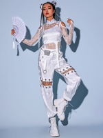 Costumi di danza jazz Pantaloni in poliestere da donna Top da ballo