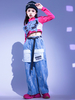 Costumi di danza jazz Pantaloni in poliestere da ragazza Top da ballo