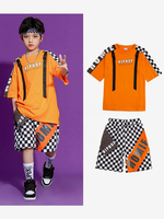 Costumi di danza jazz Pantaloni in poliestere da ragazzo Top da ballo